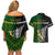 Personalised New Zealand and South Africa Rugby Couples Matching Off Shoulder Short Dress and Hawaiian Shirt 2023 World Cup Final All Black Springboks Together LT14 - Polynesian Pride