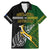 Personalised New Zealand and South Africa Rugby Family Matching Mermaid Dress and Hawaiian Shirt 2023 World Cup Final All Black Springboks Together LT14 Dad's Shirt - Short Sleeve Black - Polynesian Pride