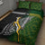 New Zealand and South Africa Rugby Quilt Bed Set 2023 World Cup Final All Black Springboks Together LT14 - Polynesian Pride