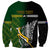 Personalised New Zealand and South Africa Rugby Sweatshirt 2023 World Cup Final All Black Springboks Together LT14 - Polynesian Pride