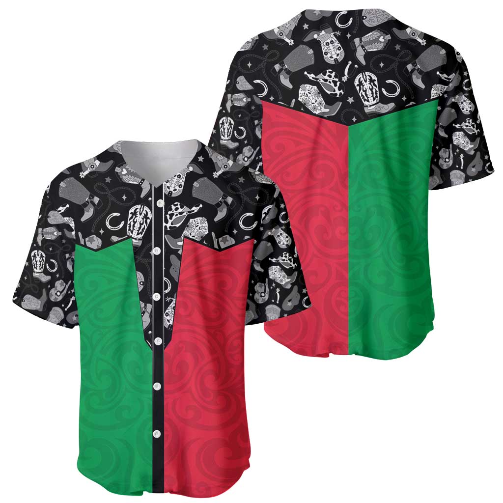 Vanuatu Cowboy Baseball Jersey Cowboy Symbols Split Stylized LT14 - Polynesian Pride