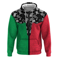 Vanuatu Cowboy Hoodie Cowboy Symbols Split Stylized LT14 Pullover Hoodie Green - Polynesian Pride