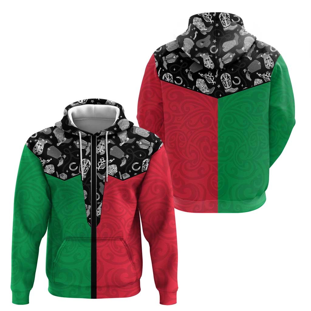 Vanuatu Cowboy Hoodie Cowboy Symbols Split Stylized LT14 - Polynesian Pride