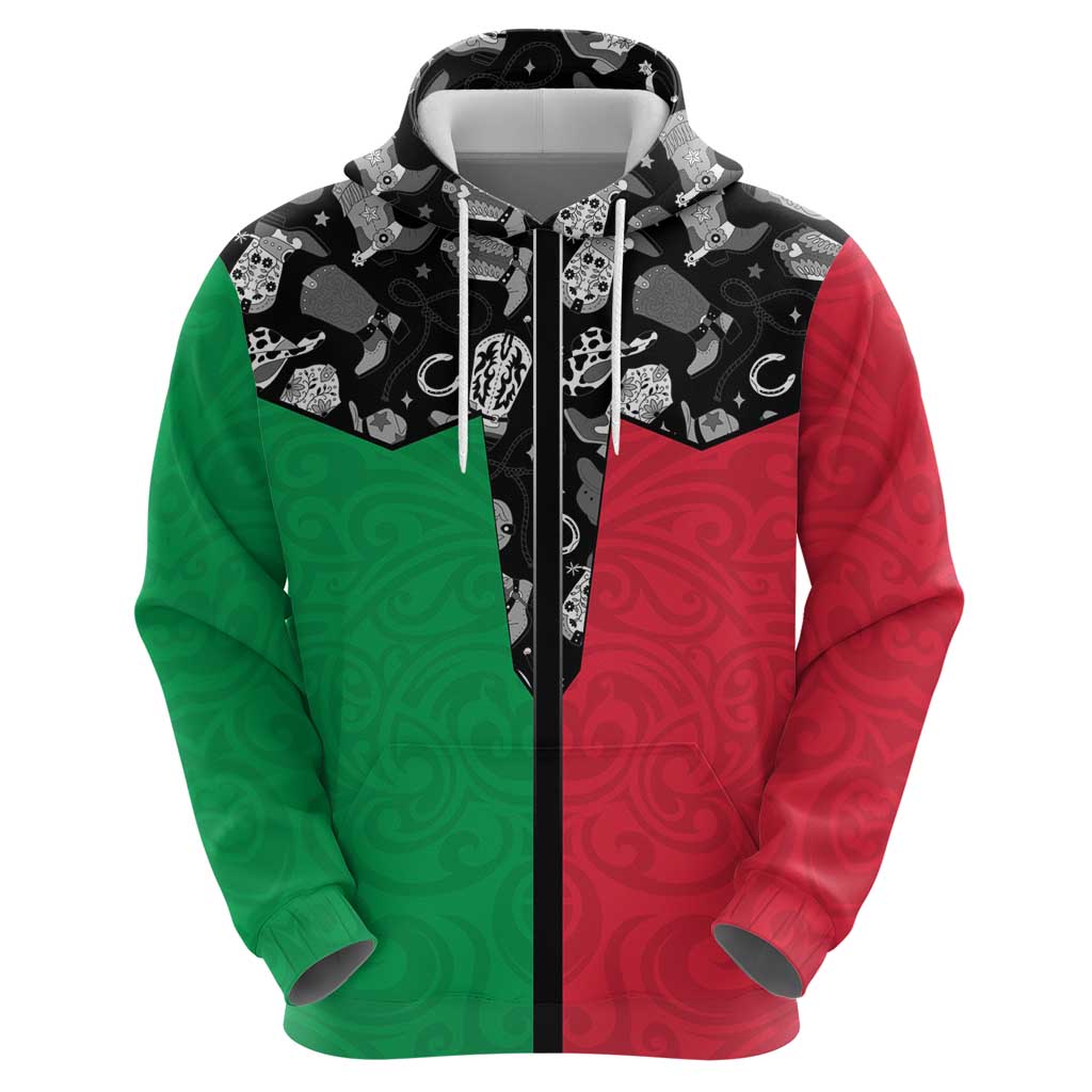 Vanuatu Cowboy Hoodie Cowboy Symbols Split Stylized LT14 - Polynesian Pride