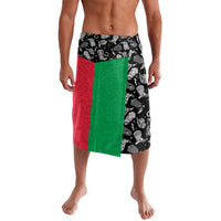 Vanuatu Cowboy Lavalava Cowboy Symbols Split Stylized LT14 Green - Polynesian Pride