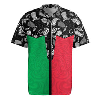 Vanuatu Cowboy Rugby Jersey Cowboy Symbols Split Stylized LT14 Green - Polynesian Pride