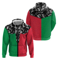 Vanuatu Cowboy Zip Hoodie Cowboy Symbols Split Stylized LT14 - Polynesian Pride