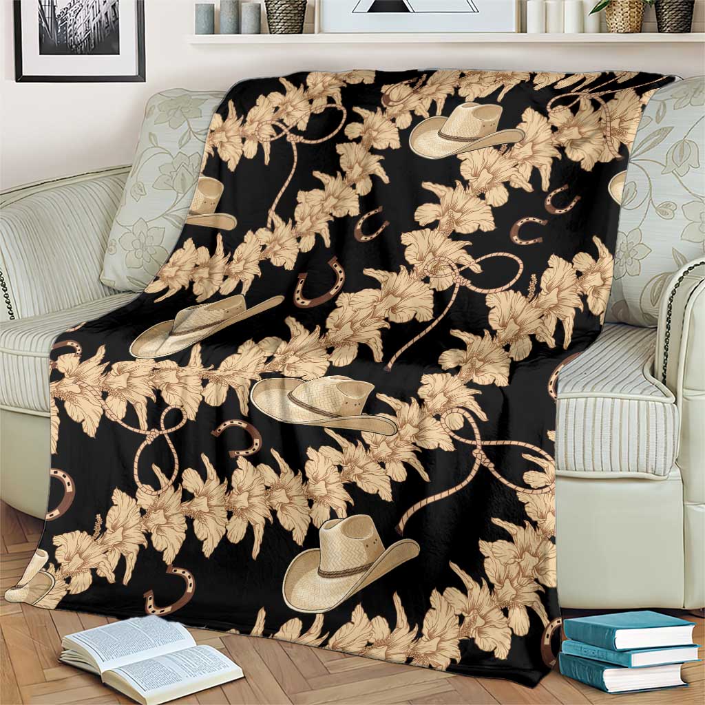 Vanuatu Cowboy Blanket Seamless Straw Hats Hibiscus LT14 - Polynesian Pride