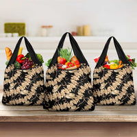 Vanuatu Cowboy Grocery Bag Seamless Straw Hats Hibiscus LT14 3-pack One Size Black - Polynesian Pride