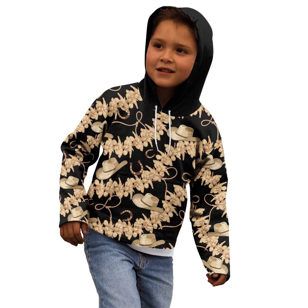Vanuatu Cowboy Kid Hoodie Seamless Straw Hats Hibiscus LT14 - Polynesian Pride