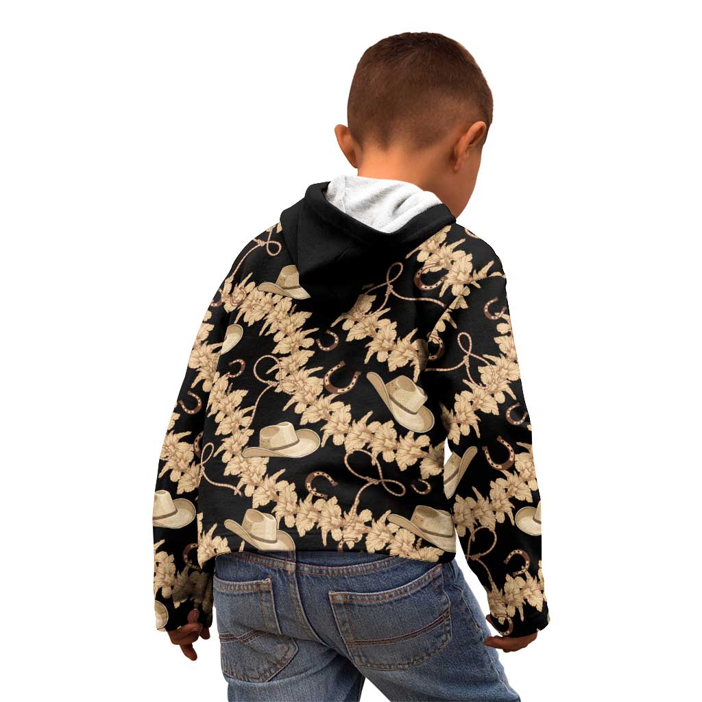 Vanuatu Cowboy Kid Hoodie Seamless Straw Hats Hibiscus LT14 - Polynesian Pride