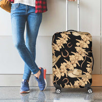 Vanuatu Cowboy Luggage Cover Seamless Straw Hats Hibiscus LT14 - Polynesian Pride