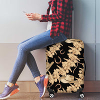 Vanuatu Cowboy Luggage Cover Seamless Straw Hats Hibiscus LT14 - Polynesian Pride