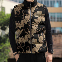 Vanuatu Cowboy Sleeveless Puffer Jacket Seamless Straw Hats Hibiscus LT14 - Polynesian Pride