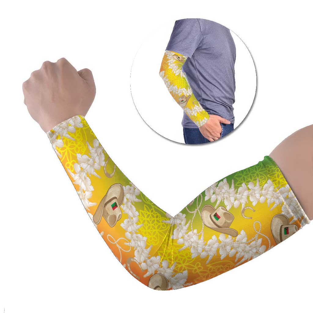 Vanuatu Cowboy Arm Sleeves Straw Hats Hibiscus With Sand Drawing LT14 Set of 2 Reggae - Polynesian Pride