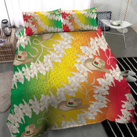 Vanuatu Cowboy Bedding Set Straw Hats Hibiscus With Sand Drawing LT14 - Polynesian Pride