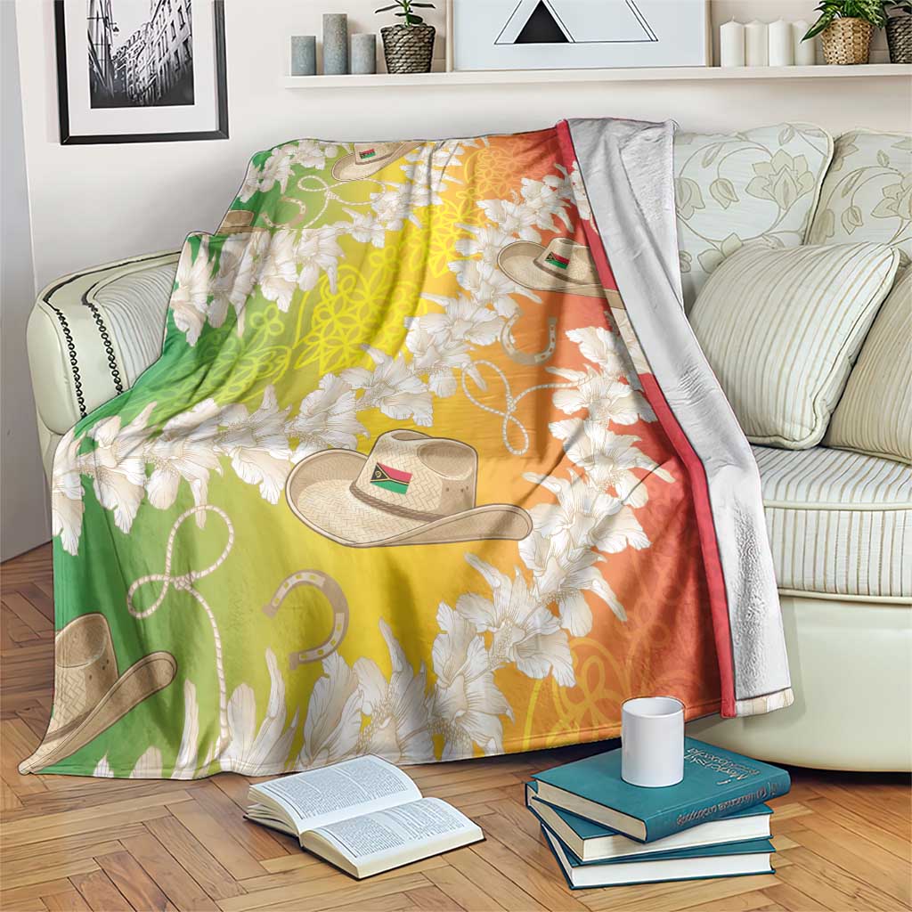 Vanuatu Cowboy Blanket Straw Hats Hibiscus With Sand Drawing LT14 Reggae - Polynesian Pride