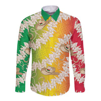 Vanuatu Cowboy Long Sleeve Button Shirt Straw Hats Hibiscus With Sand Drawing LT14 Unisex Reggae - Polynesian Pride