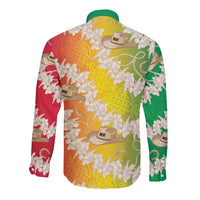 Vanuatu Cowboy Long Sleeve Button Shirt Straw Hats Hibiscus With Sand Drawing LT14 - Polynesian Pride
