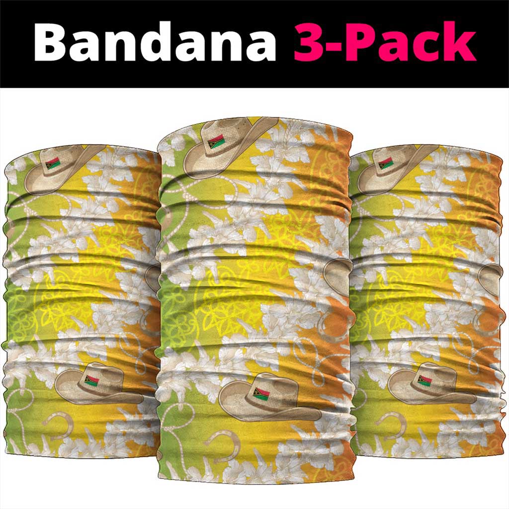 Vanuatu Cowboy Neck Gaiter Straw Hats Hibiscus With Sand Drawing LT14 package One Size: 25*50cm Reggae - Polynesian Pride