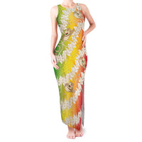 Vanuatu Cowboy Tank Maxi Dress Straw Hats Hibiscus With Sand Drawing LT14 Women Reggae - Polynesian Pride