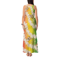Vanuatu Cowboy Tank Maxi Dress Straw Hats Hibiscus With Sand Drawing LT14 - Polynesian Pride