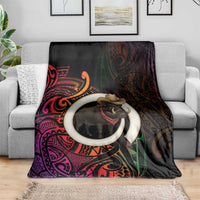 Vanuatu Boar Cowboy Blanket Tusk Gradient Polynesian Pattern LT14 - Polynesian Pride