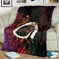 Vanuatu Boar Cowboy Blanket Tusk Gradient Polynesian Pattern LT14 - Polynesian Pride