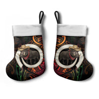 Vanuatu Boar Cowboy Christmas Stocking Tusk Gradient Polynesian Pattern LT14 - Polynesian Pride
