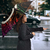 Vanuatu Boar Cowboy Umbrella Tusk Gradient Polynesian Pattern LT14 - Polynesian Pride