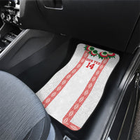 Mate Ma'a Tonga Rugby Custom Car Mats Tongan Kahoa Lei Ngatu Pattern White LT14 - Polynesian Pride