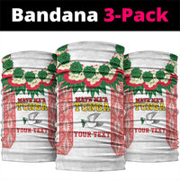 Mate Ma'a Tonga Rugby Custom Neck Gaiter Tongan Kahoa Lei Ngatu Pattern White LT14 package One Size: 25*50cm White - Polynesian Pride