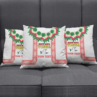 Mate Ma'a Tonga Rugby Custom Pillow Cover Tongan Kahoa Lei Ngatu Pattern White LT14 - Polynesian Pride