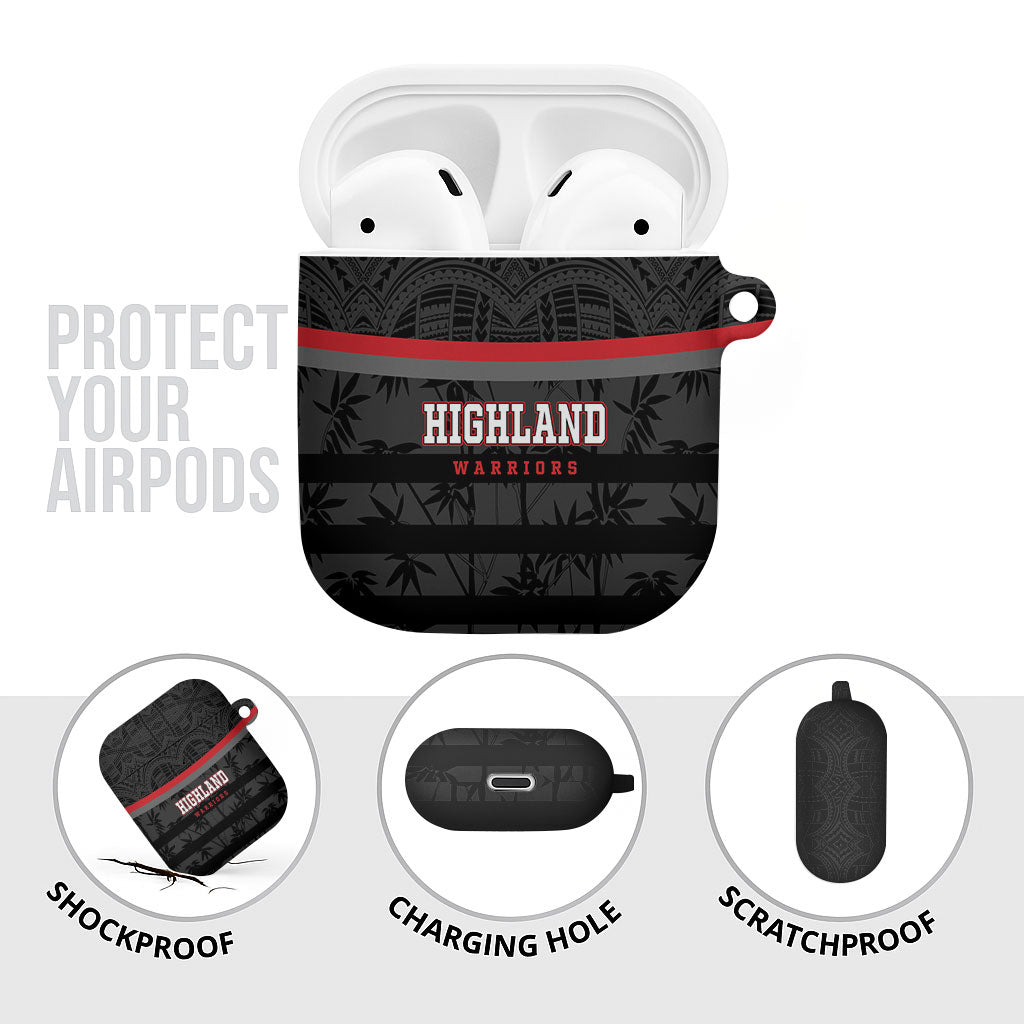 Fiji Naitasiri Rugby AirPods Case Go Highland Warriors LT14 - Polynesian Pride