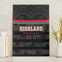 Fiji Naitasiri Rugby Canvas Wall Art Go Highland Warriors LT14 Without Frame Black - Polynesian Pride