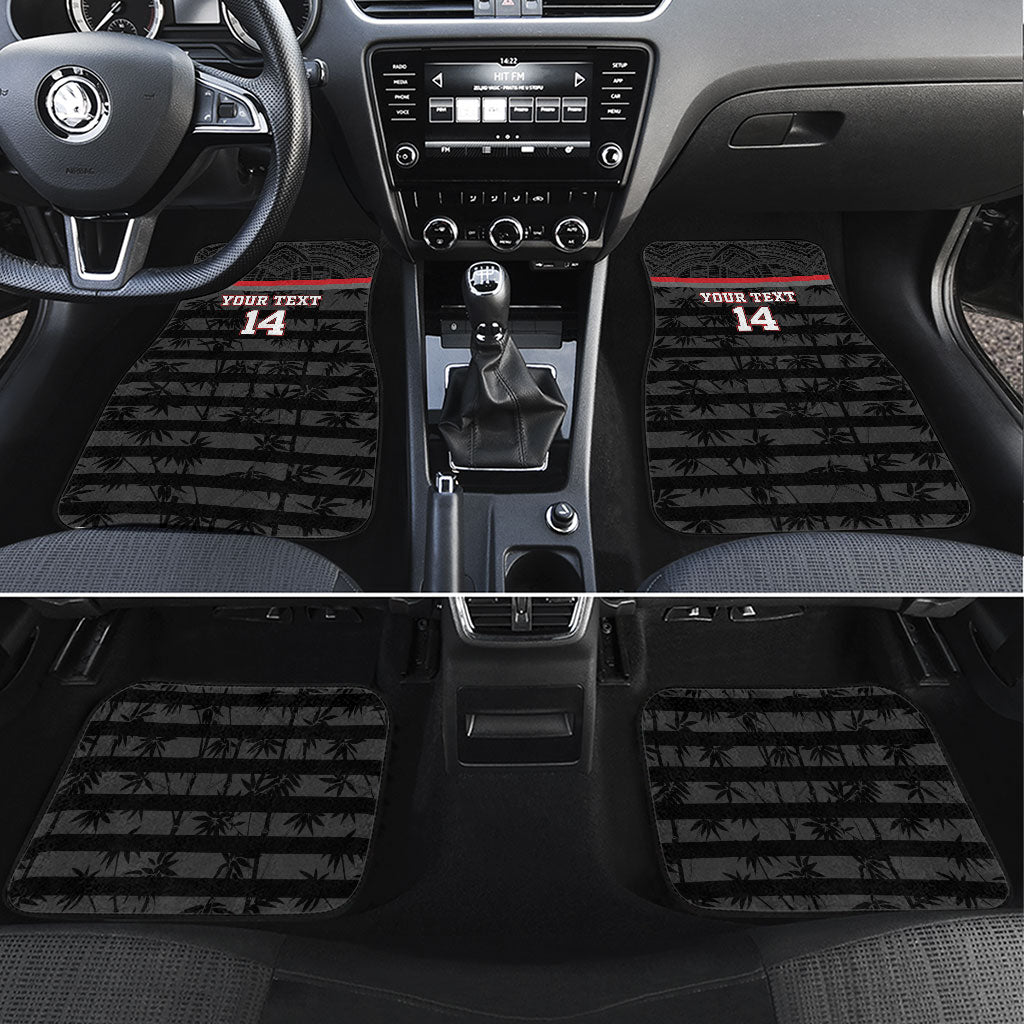 Fiji Naitasiri Rugby Custom Car Mats Go Highland Warriors LT14 Set 4pcs Black - Polynesian Pride