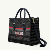 Fiji Naitasiri Rugby Leather Bag Go Highland Warriors LT14 Black - Polynesian Pride