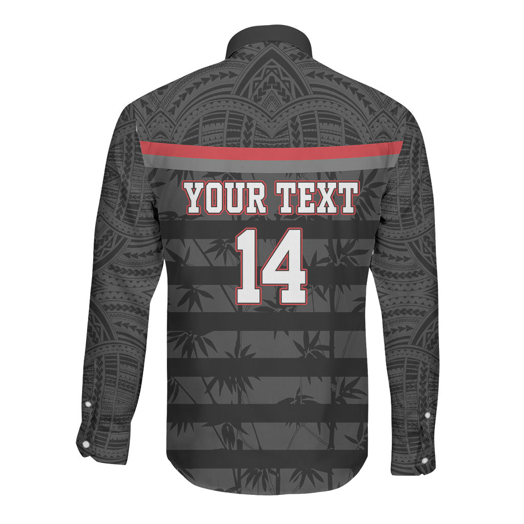 Fiji Naitasiri Rugby Custom Long Sleeve Button Shirt Go Highland Warriors LT14 - Polynesian Pride