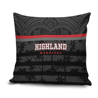 Fiji Naitasiri Rugby Pillow Cover Go Highland Warriors LT14 Black - Polynesian Pride