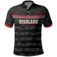 Fiji Naitasiri Rugby Custom Polo Shirt Go Highland Warriors LT14 Black - Polynesian Pride