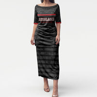 Fiji Naitasiri Rugby Custom Puletasi Go Highland Warriors LT14 Long Dress Black - Polynesian Pride