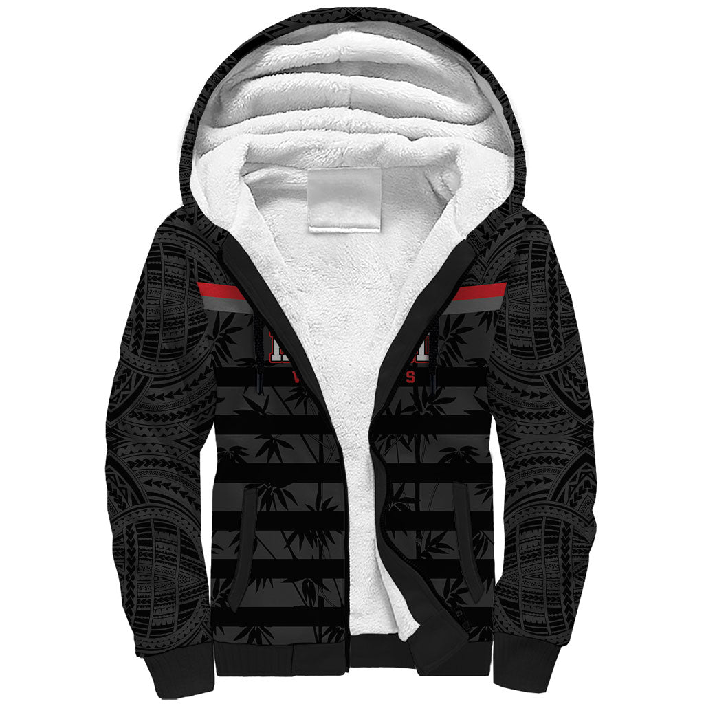 Fiji Naitasiri Rugby Custom Sherpa Hoodie Go Highland Warriors LT14 Unisex Black - Polynesian Pride