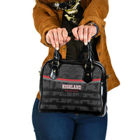 Fiji Naitasiri Rugby Shoulder Handbag Go Highland Warriors LT14 One Size Black - Polynesian Pride