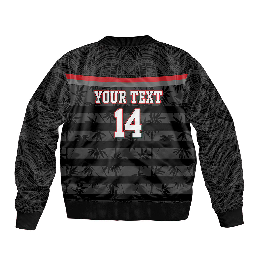 Fiji Naitasiri Rugby Custom Sleeve Zip Bomber Jacket Go Highland Warriors LT14 - Polynesian Pride