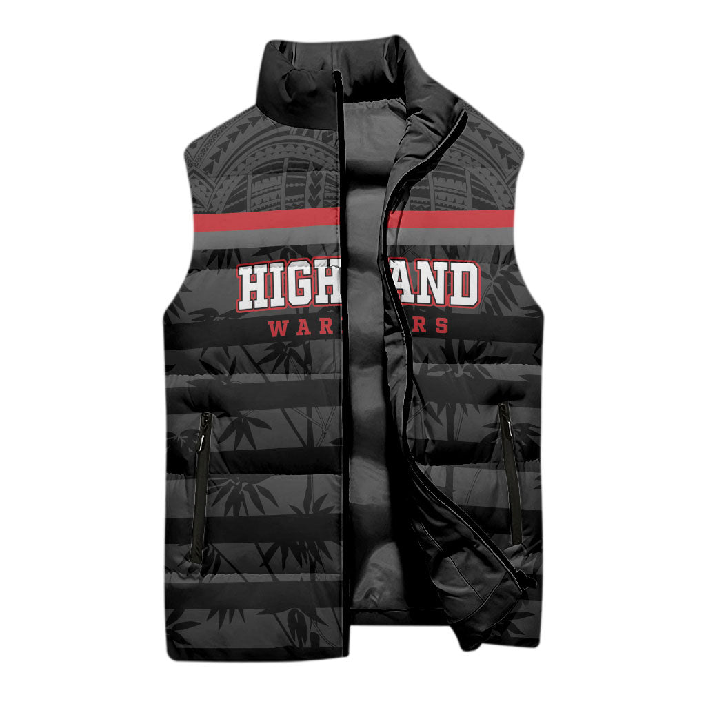 Fiji Naitasiri Rugby Custom Sleeveless Puffer Jacket Go Highland Warriors LT14 - Polynesian Pride