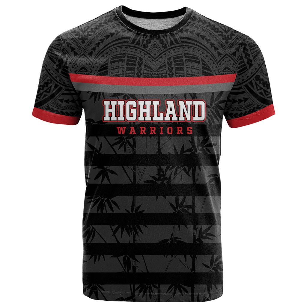 Fiji Naitasiri Rugby Custom T Shirt Go Highland Warriors LT14 Black - Polynesian Pride