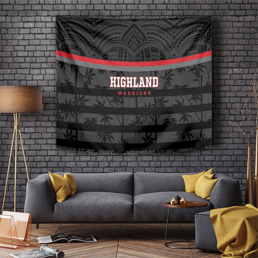 Fiji Naitasiri Rugby Tapestry Go Highland Warriors LT14 Black - Polynesian Pride