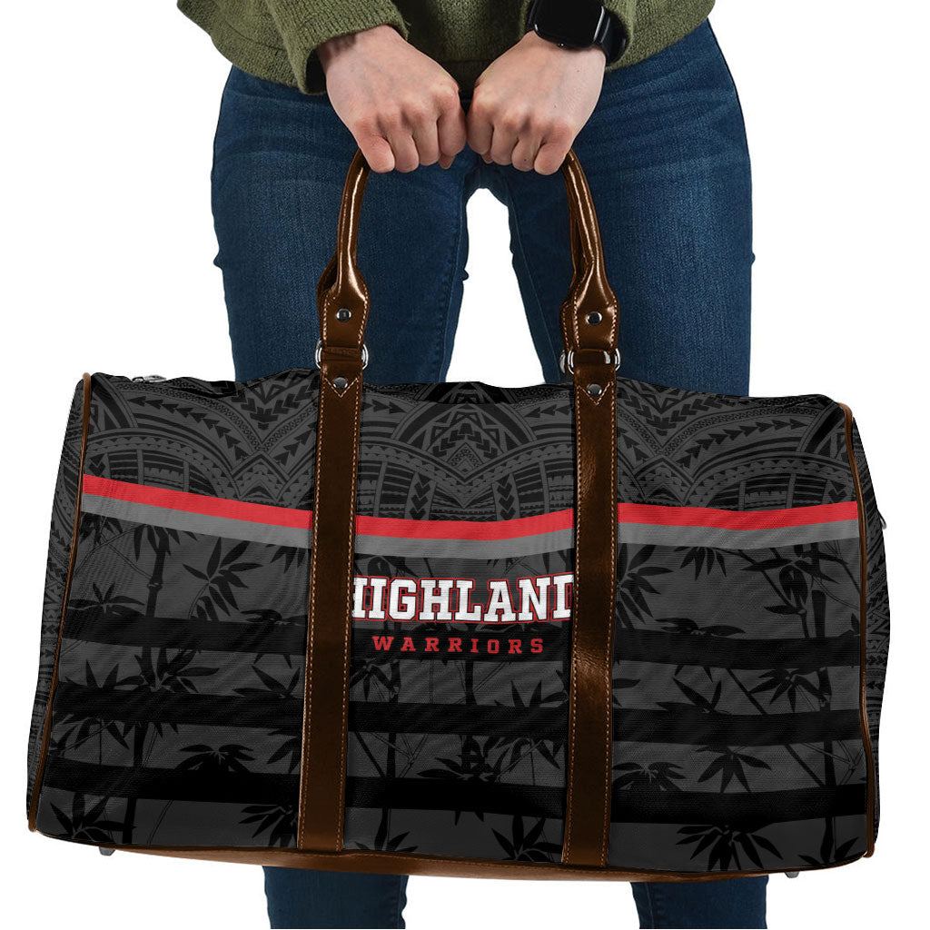 Fiji Naitasiri Rugby Travel Bag Go Highland Warriors LT14 Black - Polynesian Pride