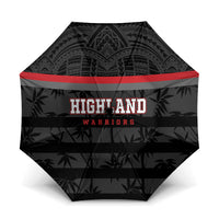 Fiji Naitasiri Rugby Umbrella Go Highland Warriors LT14 One Size Folded 11.42 inch Opened Diameter 37.4 inch Black - Polynesian Pride