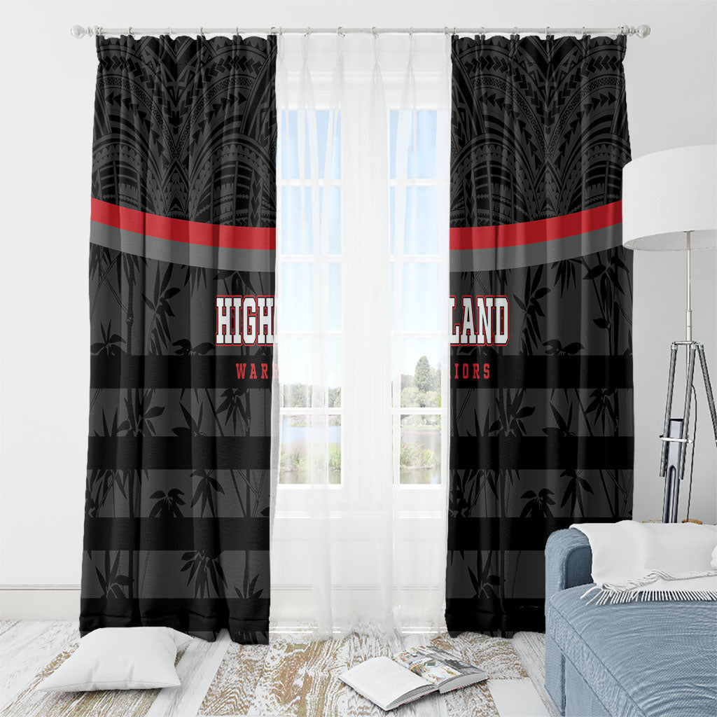 Fiji Naitasiri Rugby Window Curtain Go Highland Warriors LT14 - Polynesian Pride